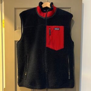 Patagonia Classic Retro-X Fleece Vest Navy and Red Men’s XL